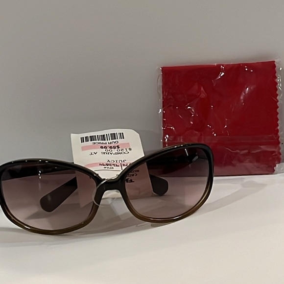 NWT Juicy Couture Sunglasses. Made in Italy. Debbie H/S warm brown color. - Picture 4 of 16